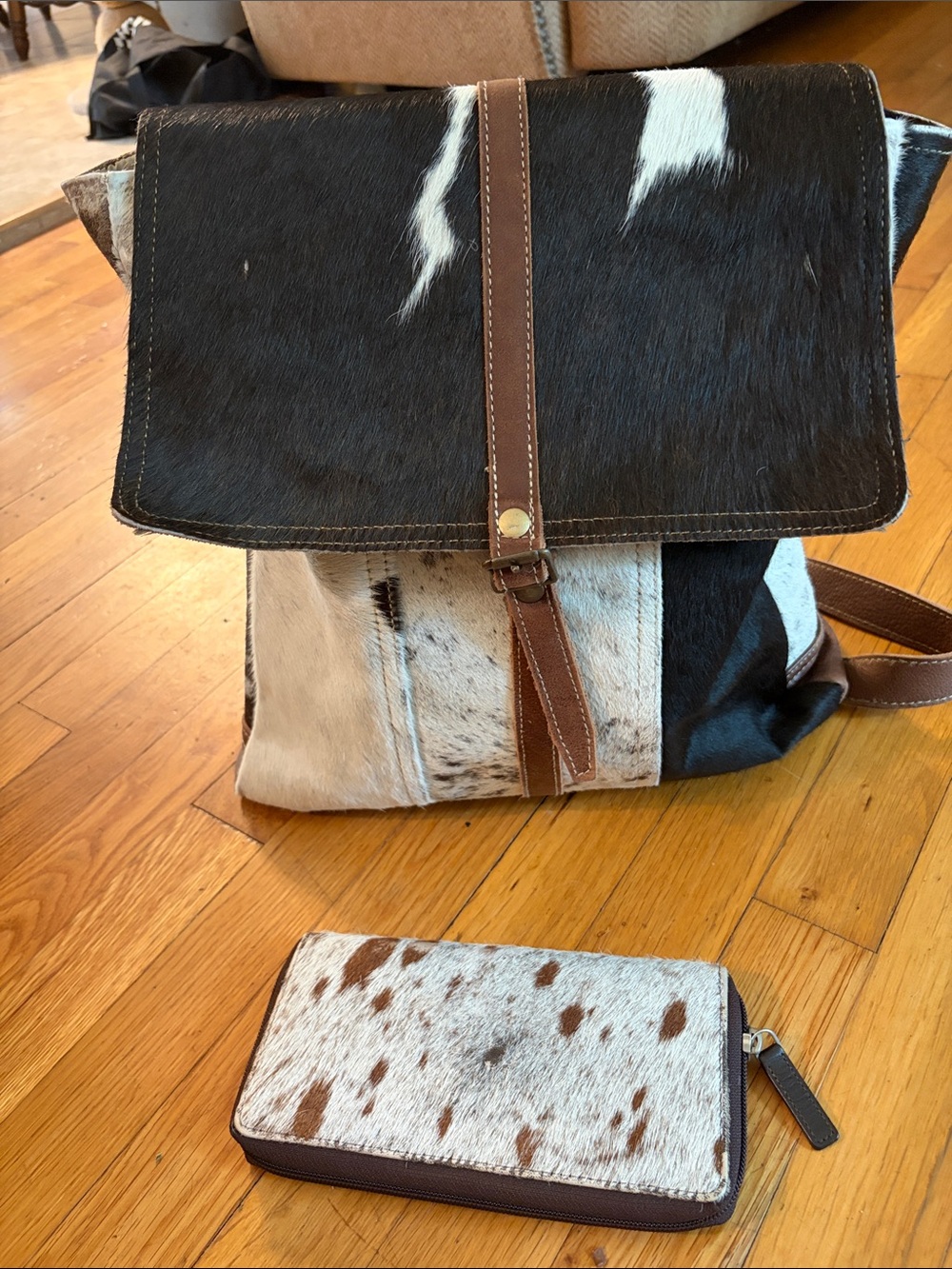 Myra Bag Cowhide Backpack & Wallet